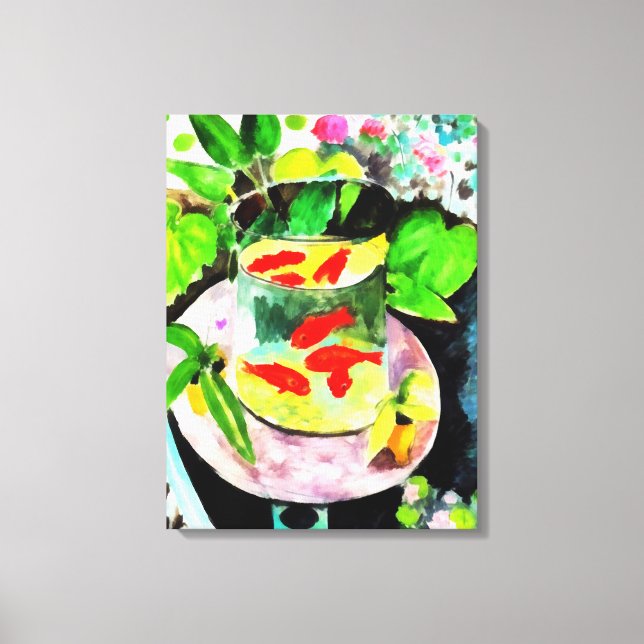 Impressão Em Tela depois de Henri Matisse, The Goldfish, desenho dig (Frente)