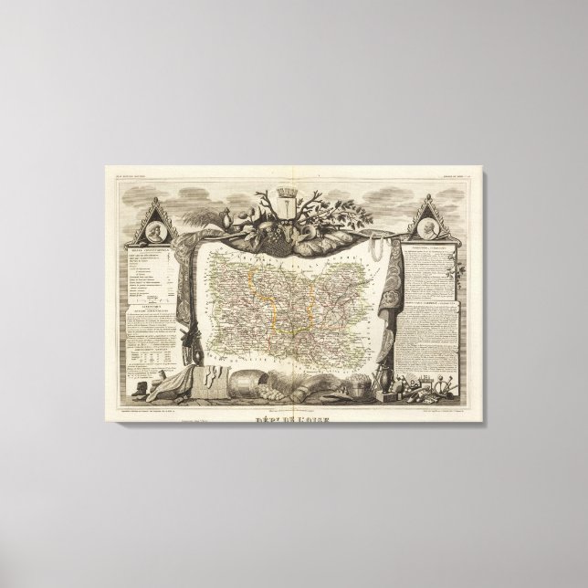 Impressão Em Tela Dept. De L'Oise (Frente)