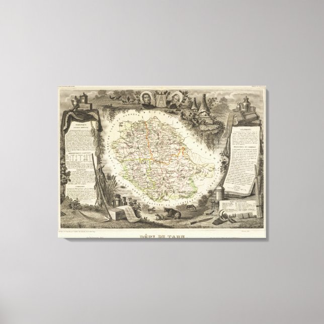 Impressão Em Tela Dept Du Tarn (Frente)