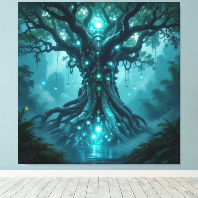 Impressão Em Tela  Der Baum der digitalen Weisheit   (Insitu(piso de madeira))