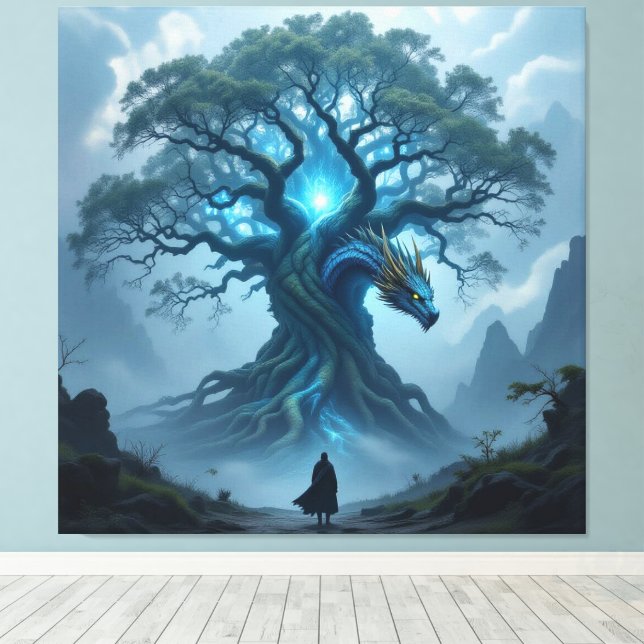 Impressão Em Tela Der Drachenbaum von Eldoria   (Insitu(piso de madeira))