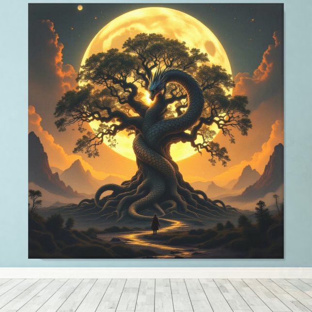 Impressão Em Tela Der Drachenbaum von Eldoria   (Insitu(piso de madeira))