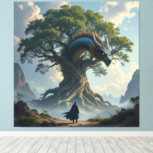 Impressão Em Tela Der Drachenbaum von Eldoria   (Insitu(piso de madeira))