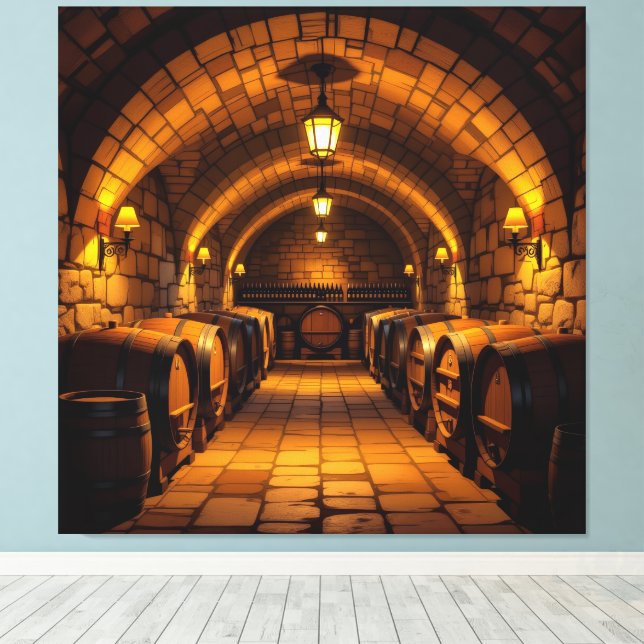 Impressão Em Tela „Der Zauber des Weins – Eleganz in jedem Tropfen“ (Insitu(piso de madeira))