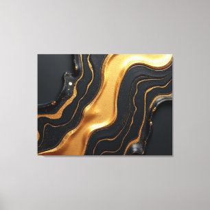 Impressão Em Tela Deriva de Ouro Fundido – Luxo 40x32 Abstrato Fluid