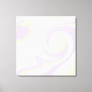 Impressão Em Tela Derramar - Rosa Pastel, Amarelo e Roxo