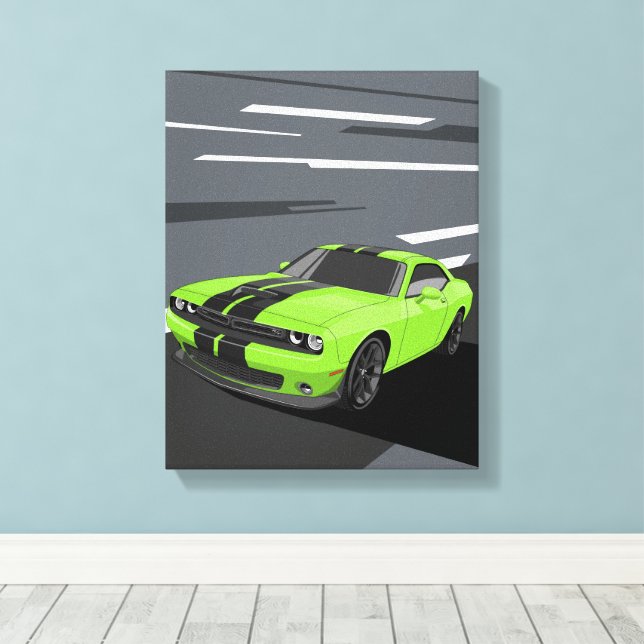 Impressão Em Tela Desafiante Verde (Insitu(piso de madeira))