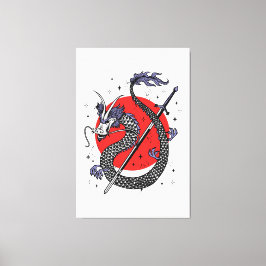 Impressão Em Tela Desafio do Dragão: Um Trabalho de arte majestoso c