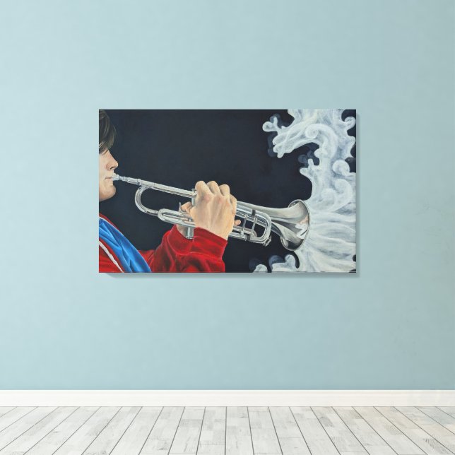 Impressão Em Tela Desafios da Música à Escuridão (Insitu(piso de madeira))