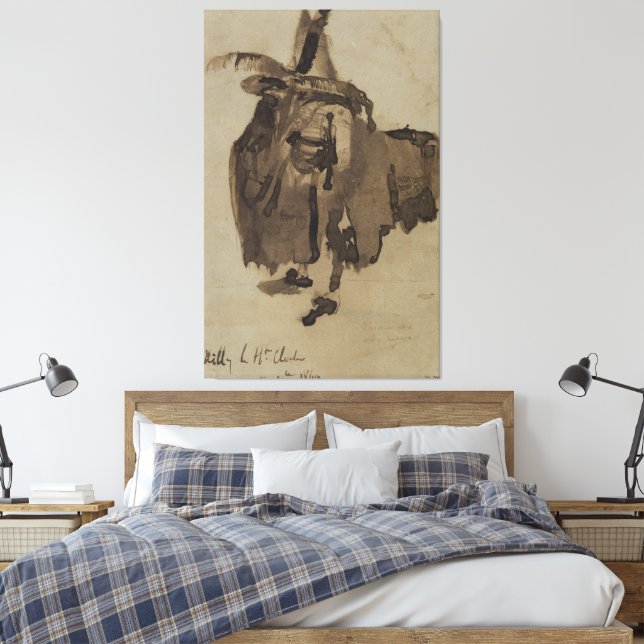Impressão Em Tela Desaparecer sob capa e chapéu (Insitu(Quarto))