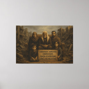 Impressão Em Tela Desaperte. Sem movimento. Inquebrado. — Gaza todos