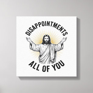 Impressão Em Tela Desapontamentos Todos Vocês Camisa Religiosa Vinta