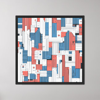 Impressão Em Tela Desdecoração de Parede de Design Abstrato Vermelho