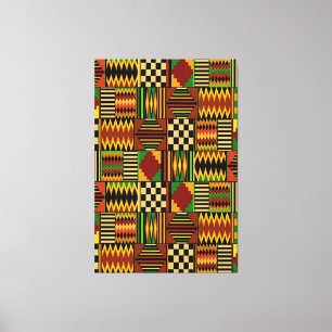 Impressão Em Tela Desenho Africano de Tecido Kente Real
