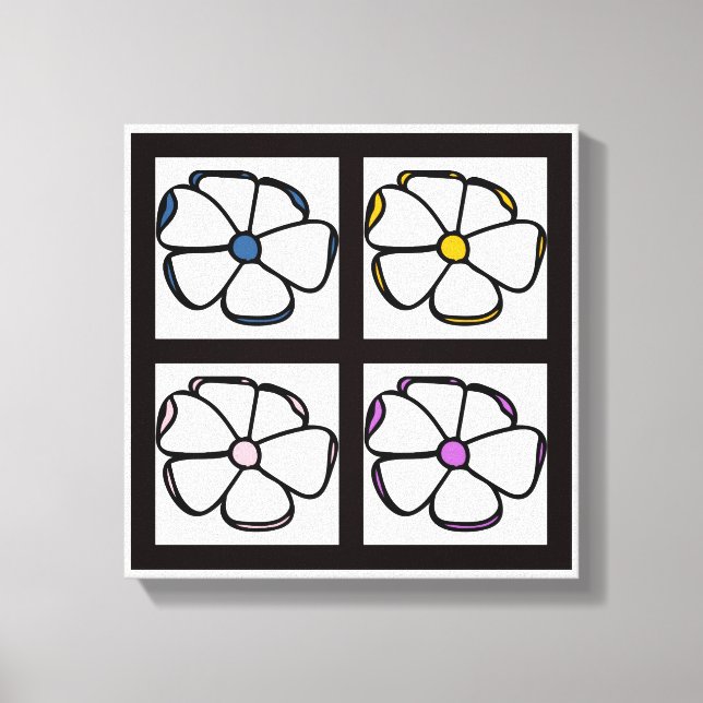 Impressão Em Tela Desenho da Flor (Frente)