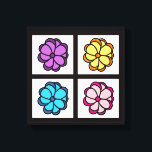 Impressão Em Tela Desenho da Flor<br><div class="desc">Desenho de flor bonito e colorido que eu tornei nesta impressão. Pop Art Styling. Brilhante, ousado e colorido.</div>
