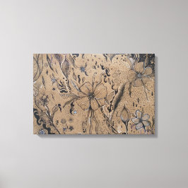 Impressão Em Tela Desenho da Flor Selvagem