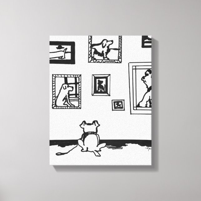 Impressão Em Tela Desenho da Melhor Linha de Cachorro por Desenhos S (Frente)