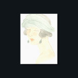 Impressão Em Tela Desenho da Moda Flapper - Retrato<br><div class="desc">Flapper Fashion Sketches IV por June Erica Vess. | 139028D</div>