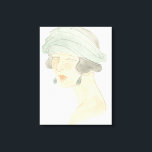 Impressão Em Tela Desenho da Moda Flapper - Retrato<br><div class="desc">Flapper Fashion Sketches IV por June Erica Vess. | 139028D</div>