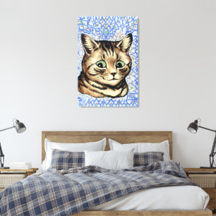 Impressão Em Tela Desenho de cabeça de gato por Louis Wain 