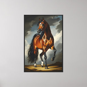 Impressão Em Tela desenho de cavalo árabe