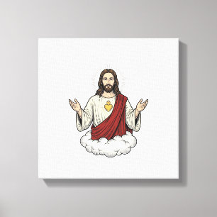 Impressão Em Tela Desenho de Gravura Vintage Devocional do Sagrado C