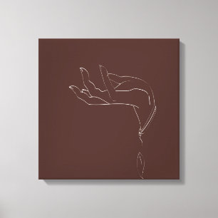 Impressão Em Tela Desenho de Linha de Design à Mão