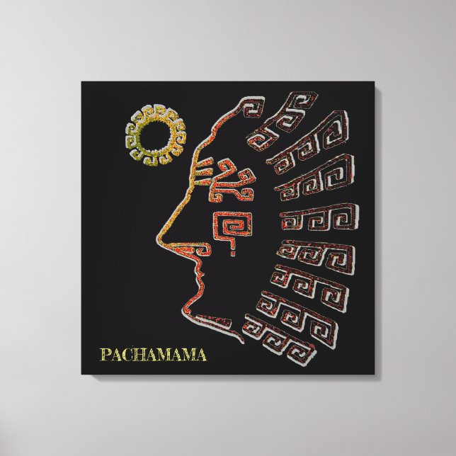 Impressão Em Tela Desenho de Machu_Picchu na moda (Frente)