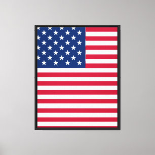 Impressão Em Tela Desenho de Orgulho da Bandeira Americana dos EUA