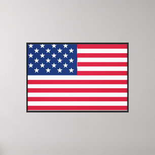 Impressão Em Tela Desenho de Orgulho da Bandeira Americana dos EUA