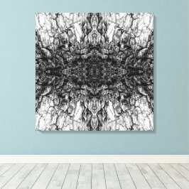 Impressão Em Tela Desenho de padrão de foto em preto e branco da cas