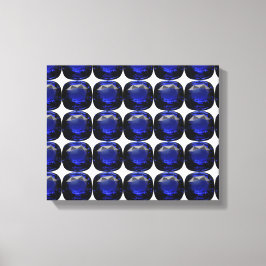 Impressão Em Tela Desenho de padrão de safira azul