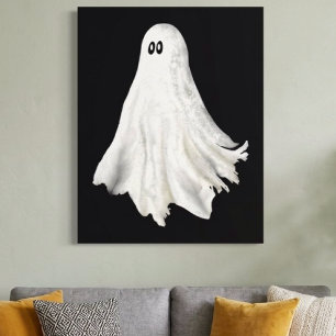 Impressão Em Tela Desenho Divertido de Fantasma do Halloween Passado