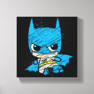 Impressão Em Tela Desenho do Mini Batman