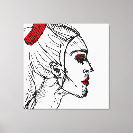 Impressão Em Tela Desenho do Modelo de Moda