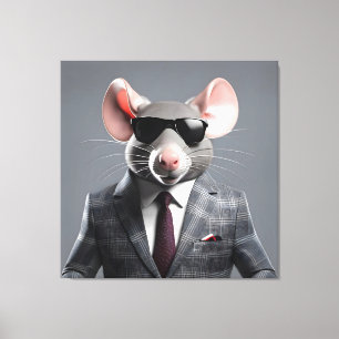 Impressão Em Tela desenho do rato engraçado