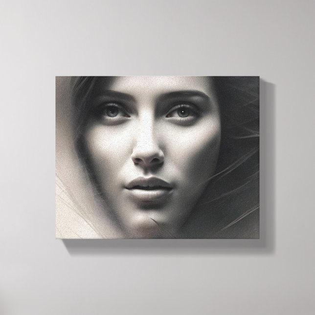 Impressão Em Tela Desenho facial (Frente)