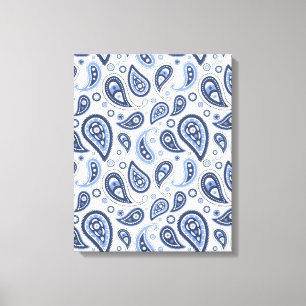 Impressão Em Tela Desenho Intrincado de Estampa Floral Paisley