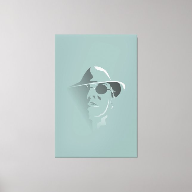 Impressão Em Tela Desenho Monocromático da Face Grande Preta&Branca (Frente)