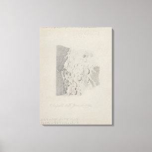 Impressão Em Tela Desenho para o mapa da lua, 1794 (lápis em p