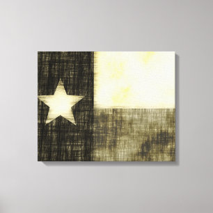IMPRESSÃO EM TELA DESENHO VELHO DA BANDEIRA DE TEXAS