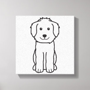 Impressão Em Tela Desenhos animados do cão de Goldendoodle