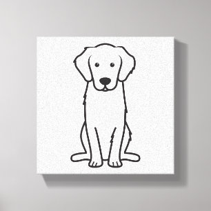 Impressão Em Tela Desenhos animados do cão do golden retriever