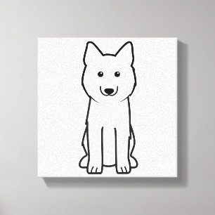 Impressão Em Tela Desenhos animados do cão do rouco Siberian