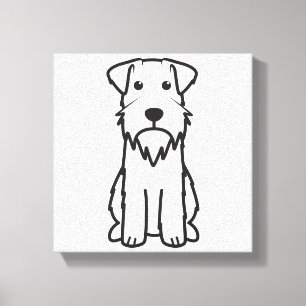 Impressão Em Tela Desenhos animados do cão do Schnauzer diminuto