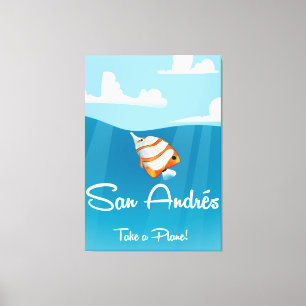 Impressão Em Tela Desenhos animados do poster do vôo do vintage de