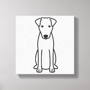 Impressão Em Tela Desenhos animados lisos do cão do Fox Terrier