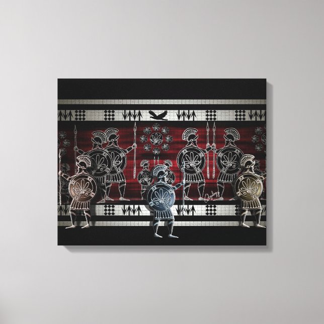 Impressão Em Tela Desenhos gregos (Frente)