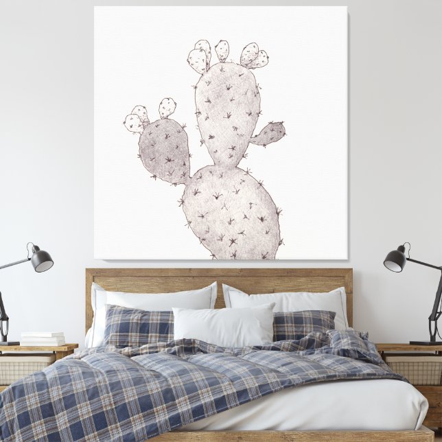 Impressão Em Tela Desert Cactus (Insitu(Quarto))